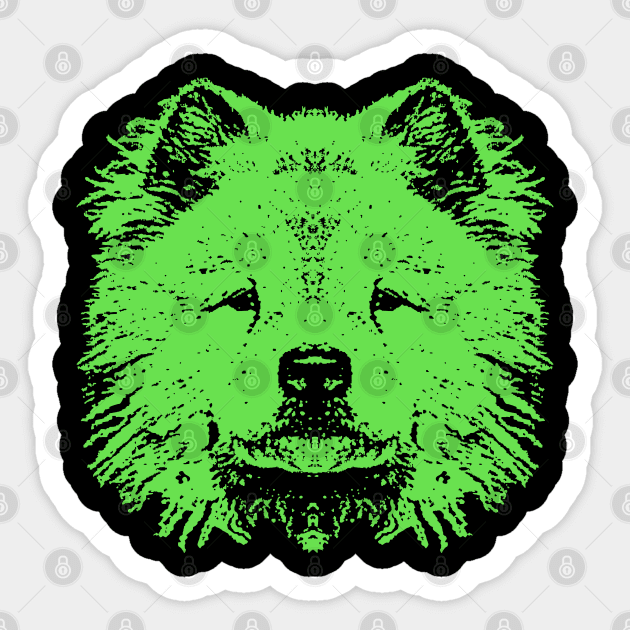 Green Chow Chow Sticker by childofthecorn